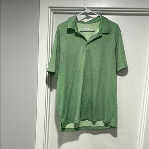Muted Green Polo Shirt with Short Sleeves and Relaxed Fit